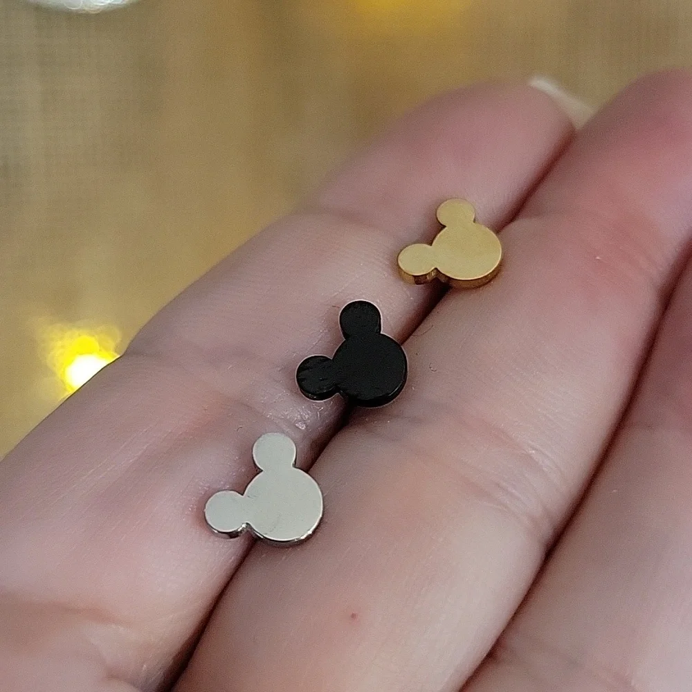 MICKEY MOUSE STUD EARRINGS, Choice of Color